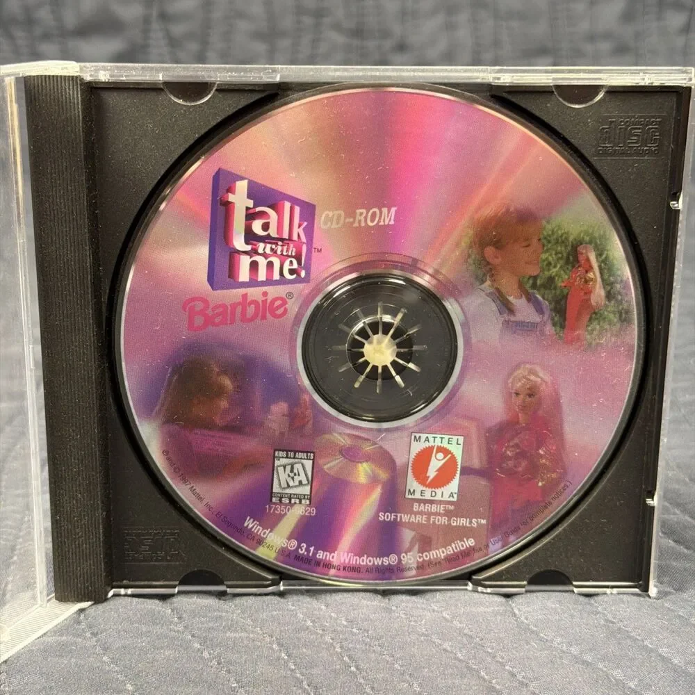 Vintage Barbie Talk With Me Interactive CD-ROM Mattel 17350 Complete Case